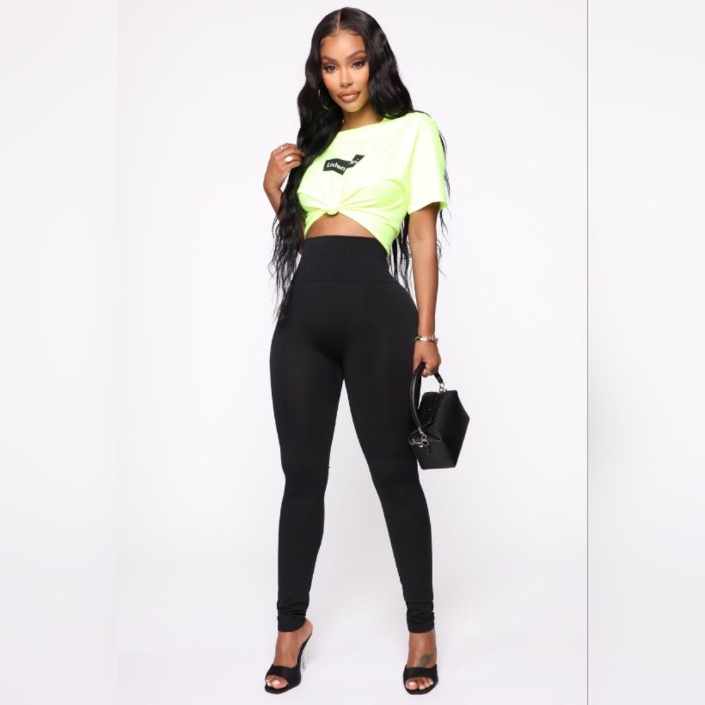 New Fashion Nova High Rise Legging - Black